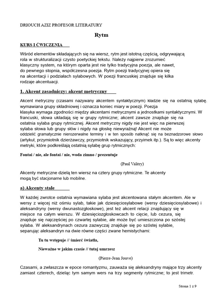 Rytm | PDF