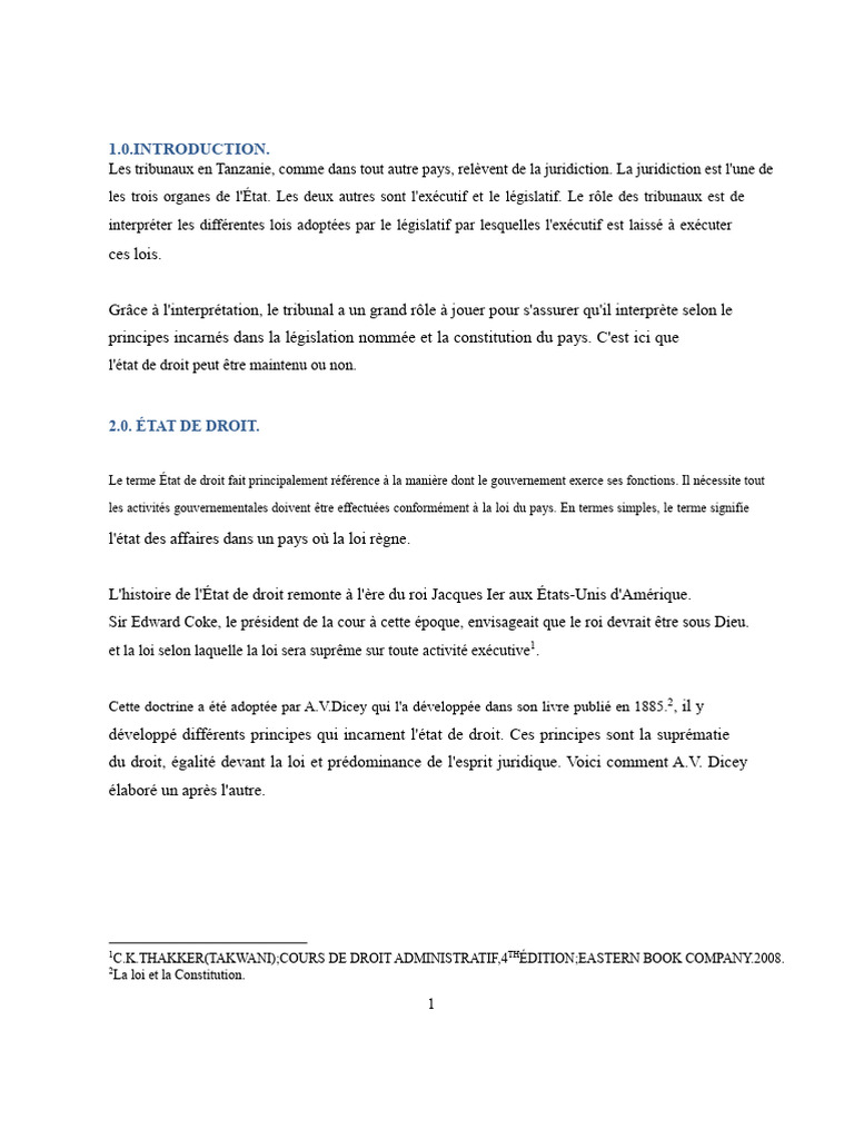 État de droit et tribunaux en Tanzanie | PDF | Loi | État
