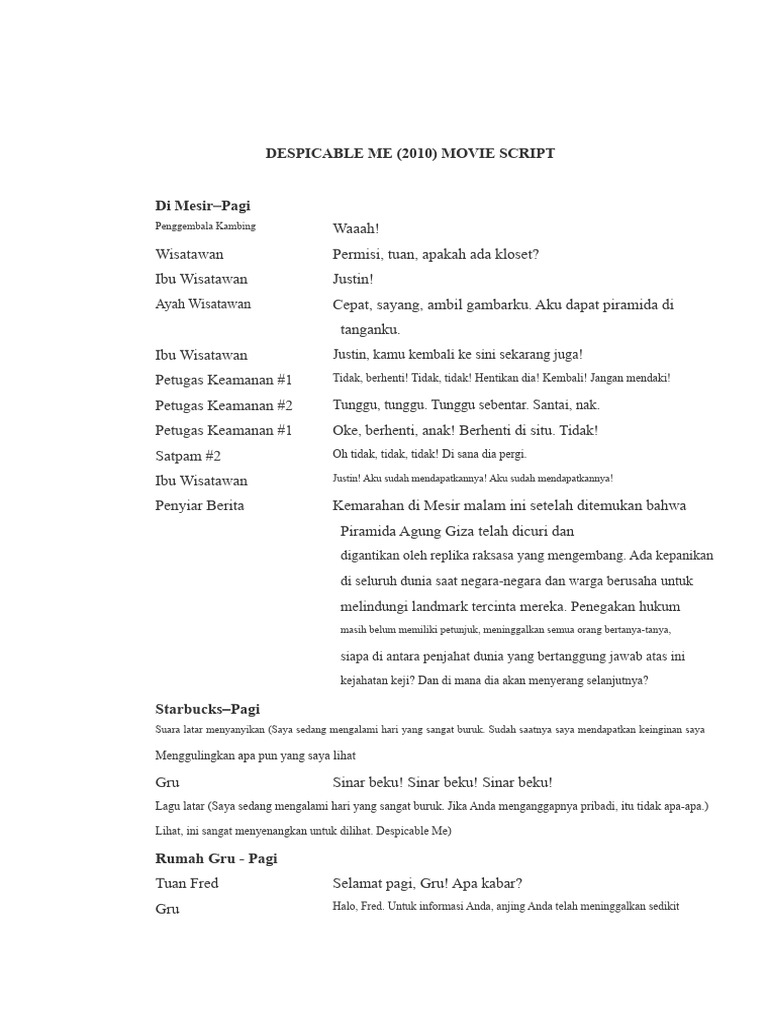 Gru dan Pencurian Piramida | PDF