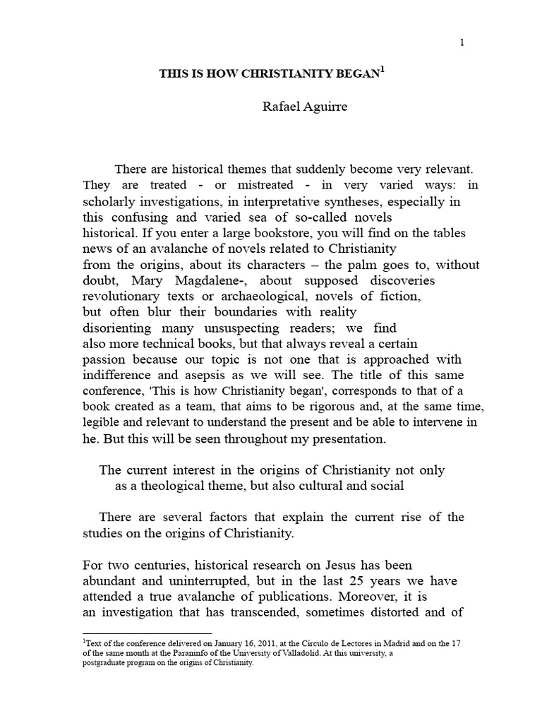 Origins of Christianity Explained | PDF | Paul The Apostle | Jesus