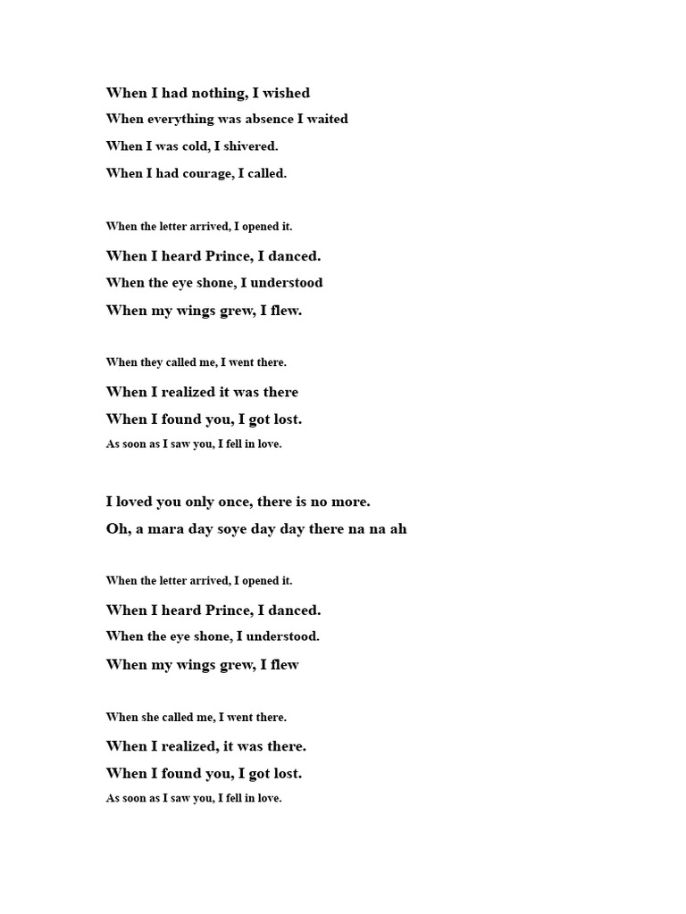 Poetic Reflections on Love and Life | PDF