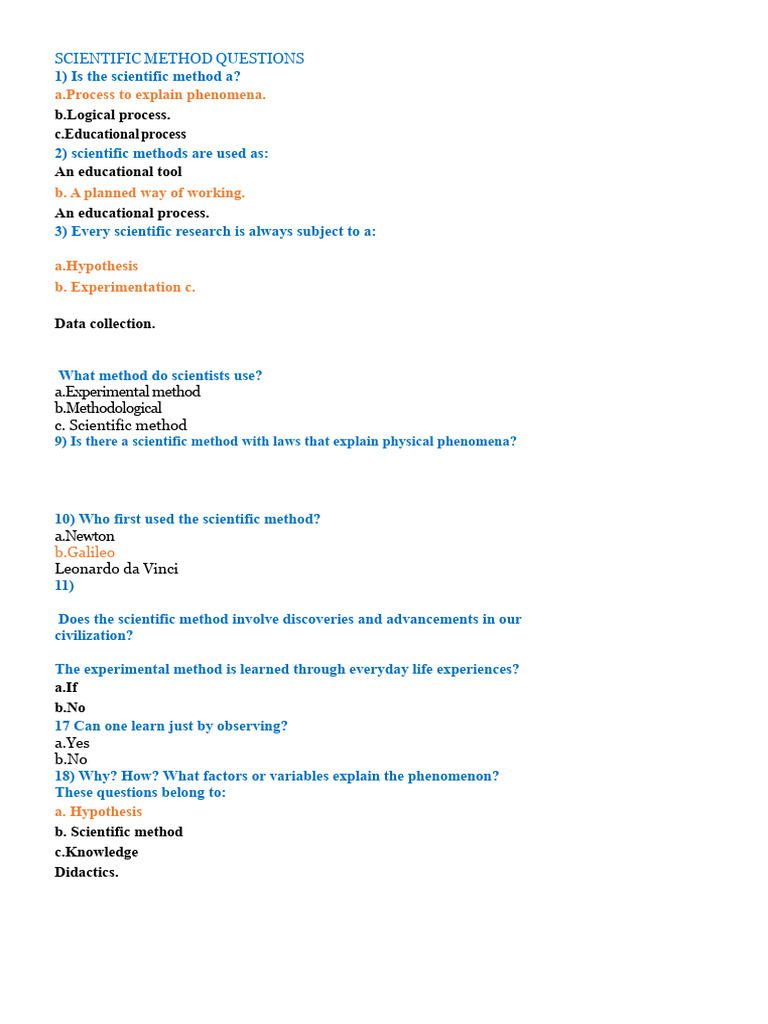 Examples of the Scientific Method | PDF | Scientific Method | Experiment