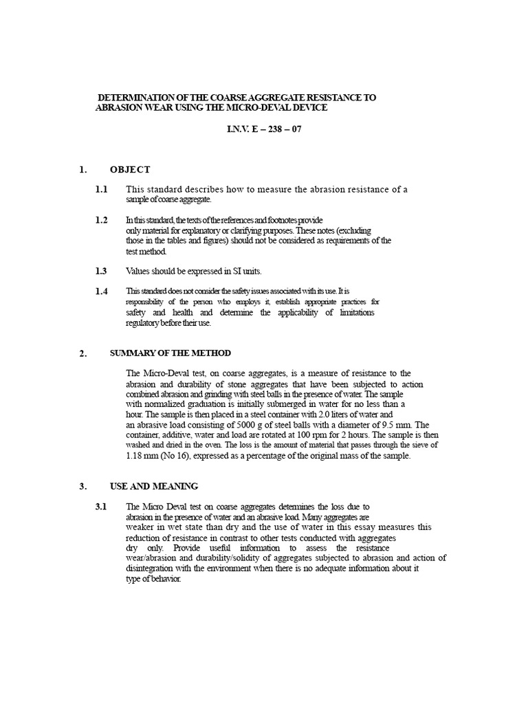 Micro-Deval Test for Aggregate Abrasion | PDF | Sphere
