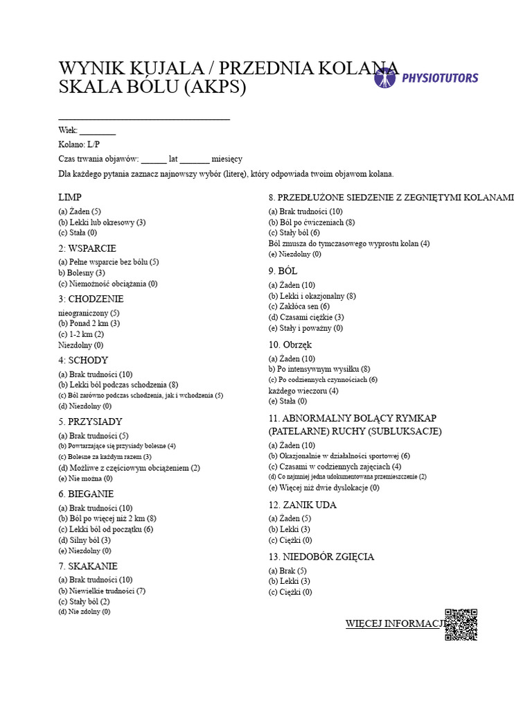 AKPS Kujala Wynik | PDF