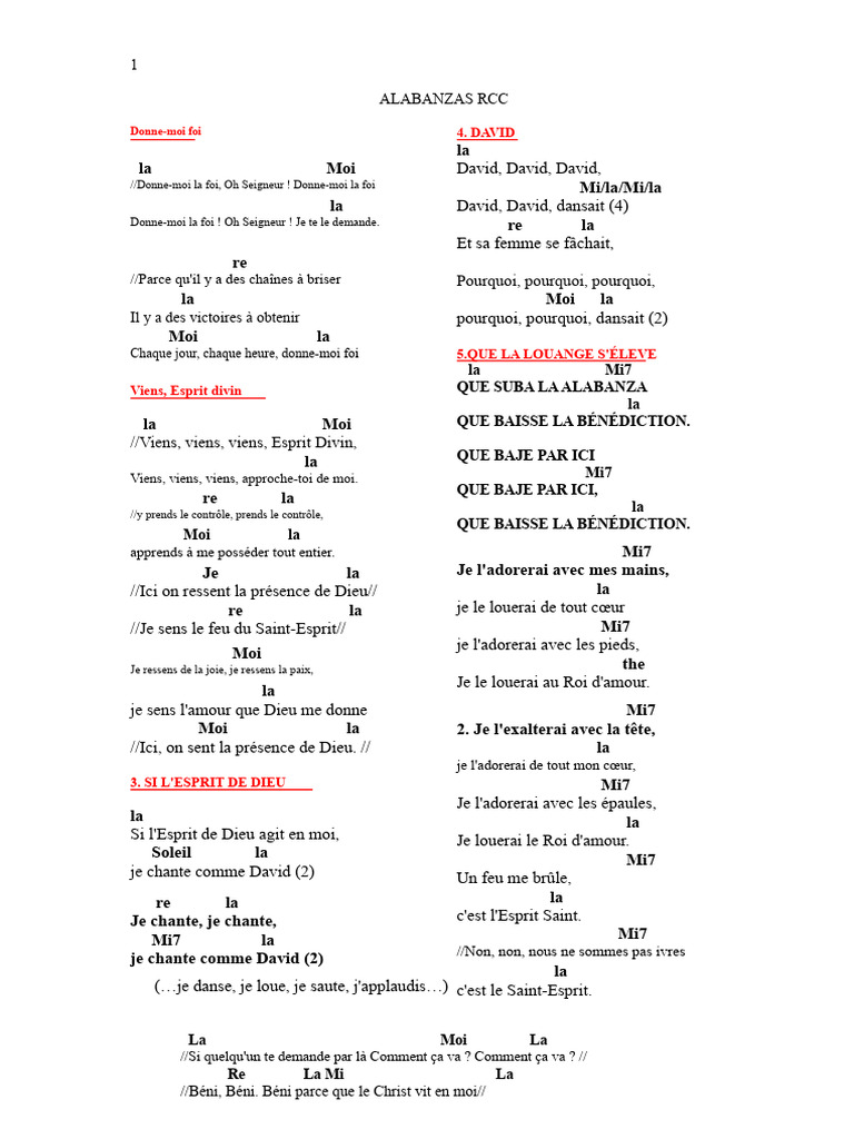 Louanges et Cantiques Spirituels | PDF | Saint-Esprit | Jésus