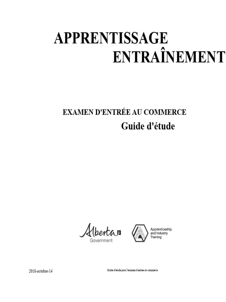 Guide d'étude pour l'examen d'entrée au commerce | PDF | Eau