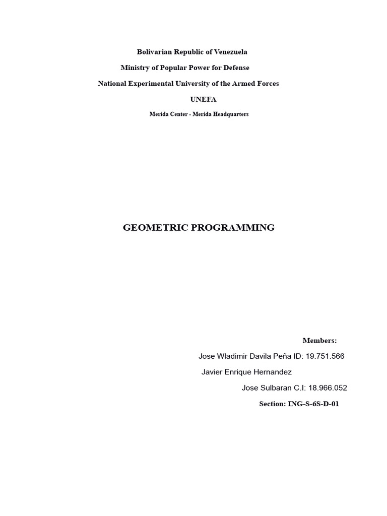 Geometric Programming Techniques and Examples | PDF | Mathematical ...