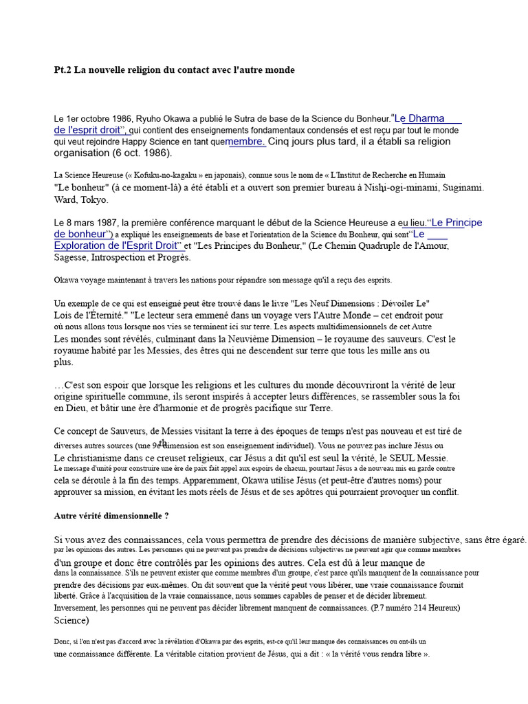 La Science du Bonheur : Une Nouvelle Religion | PDF | Dieu | Spiritualité