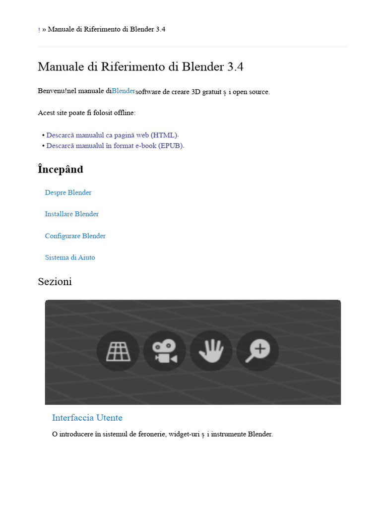 Manualul de Referință Blender 3.4 - Manual Blender | PDF