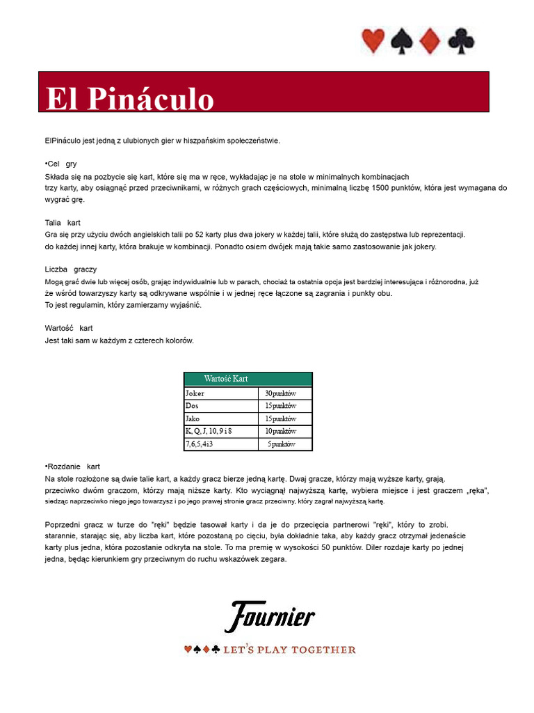 Regulamin El Pinaculo | PDF