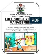 Oil Subsidy Report