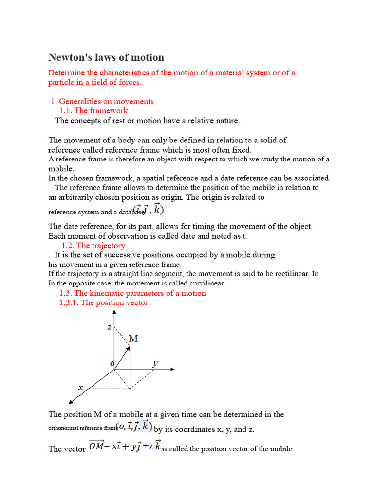Newton's Laws of Motion Explained | PDF | Rotation Around A Fixed Axis ...