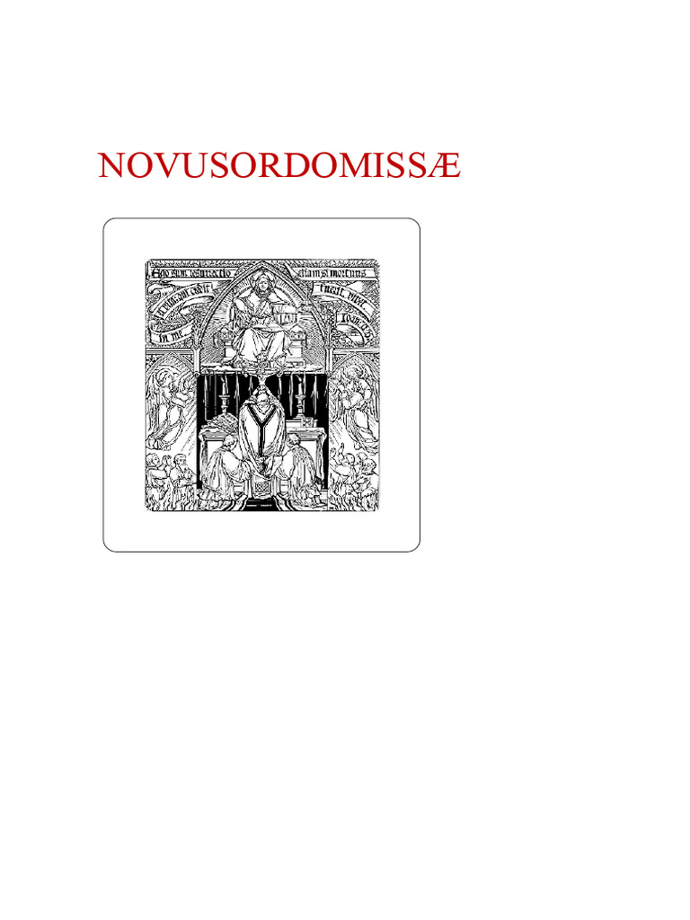 Ritus Novus Ordo Missae Katolik | PDF