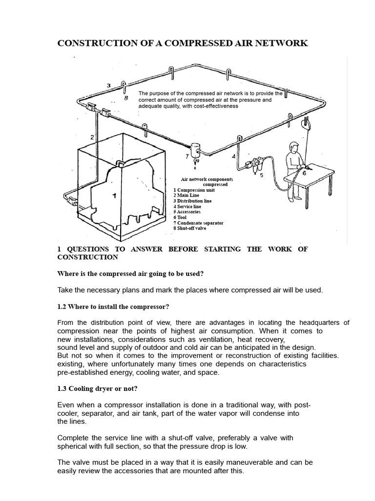 Compressed Air Network Construction Guide | PDF | Pipe (Fluid ...