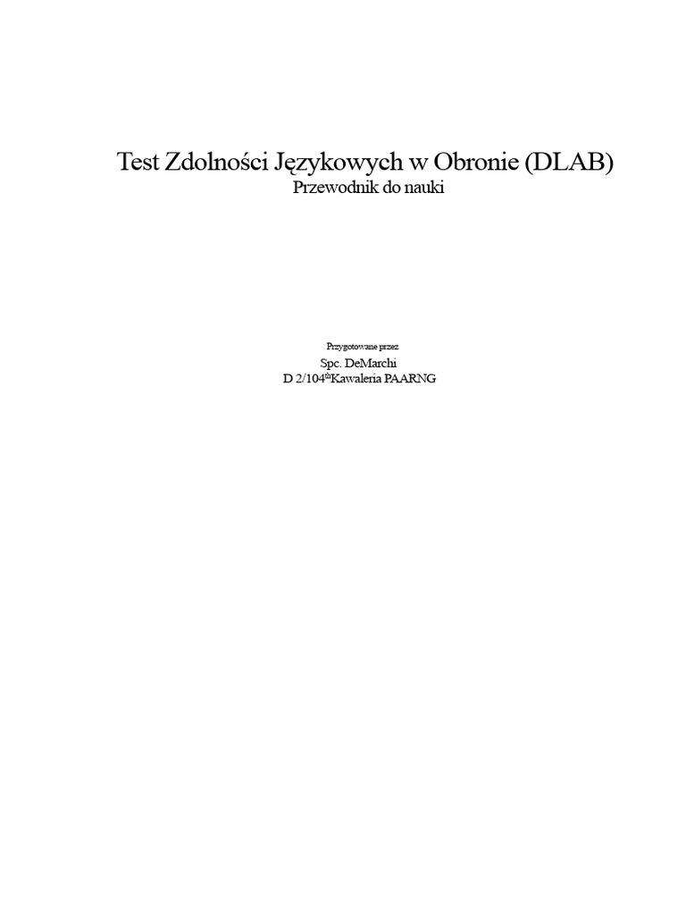Przewodnik Po DLAB | PDF
