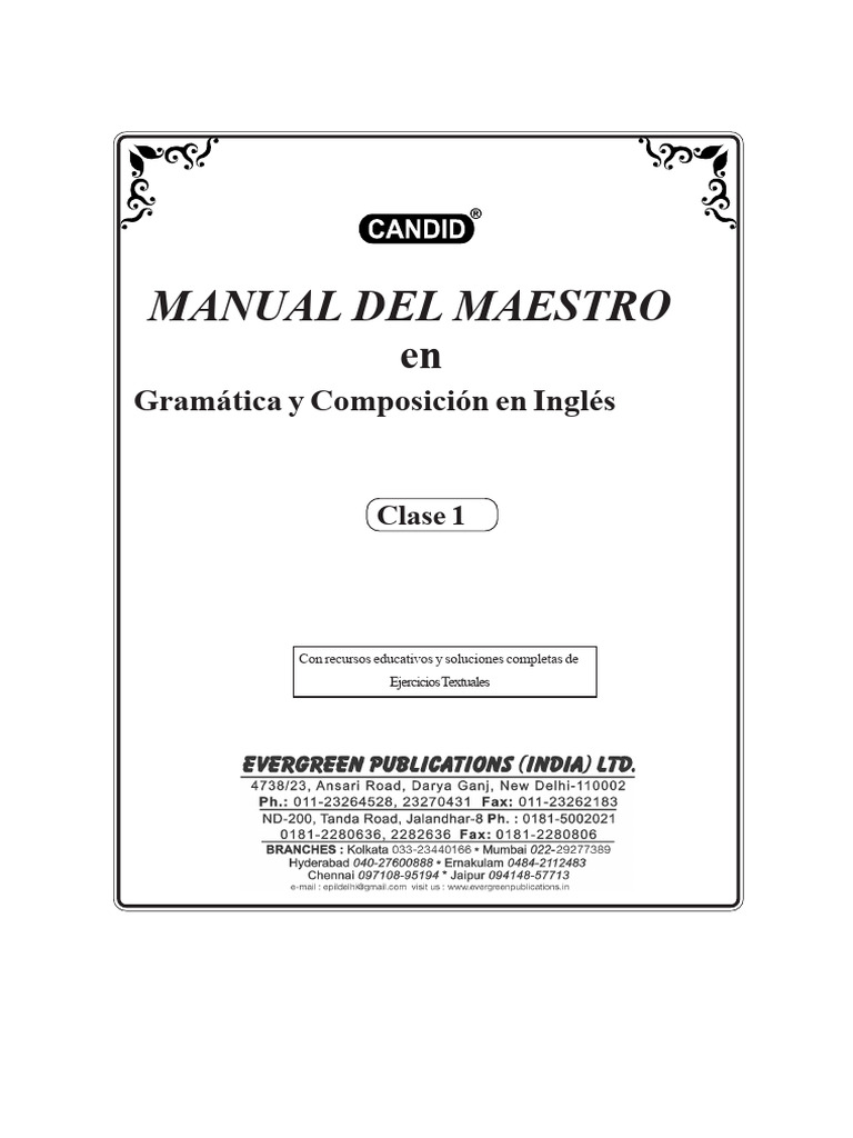 Guía del Maestro: Gramática y Composición | PDF | Adverbio | Palabra