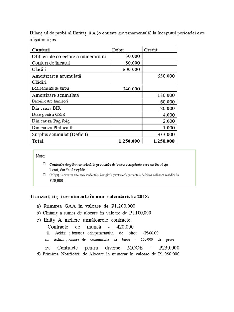 Chestionar 2 - Procesul Contabil | PDF