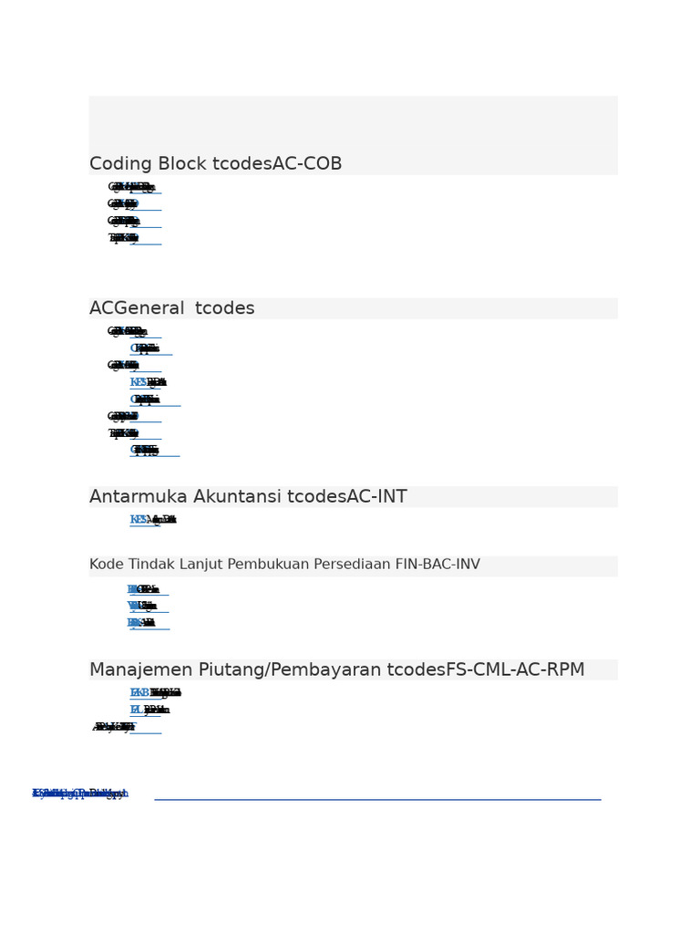 SAP Transaction Codes Overview | PDF