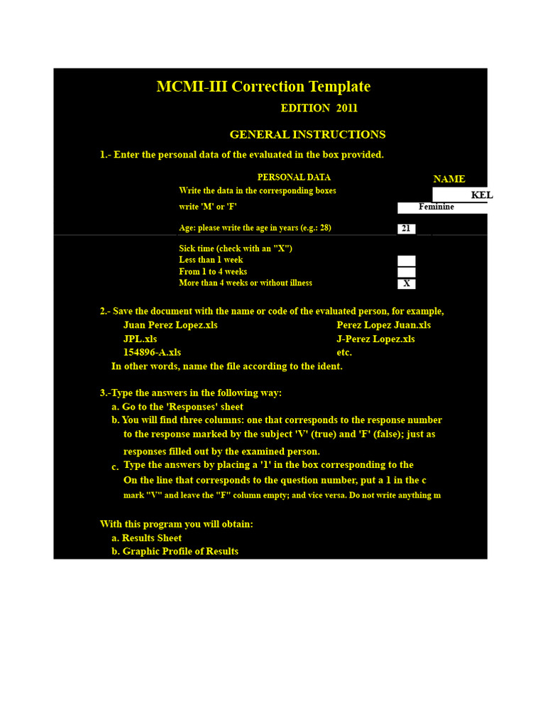 MCMI-III Evaluation Correction Guide | PDF | Mental Disorder | Thought