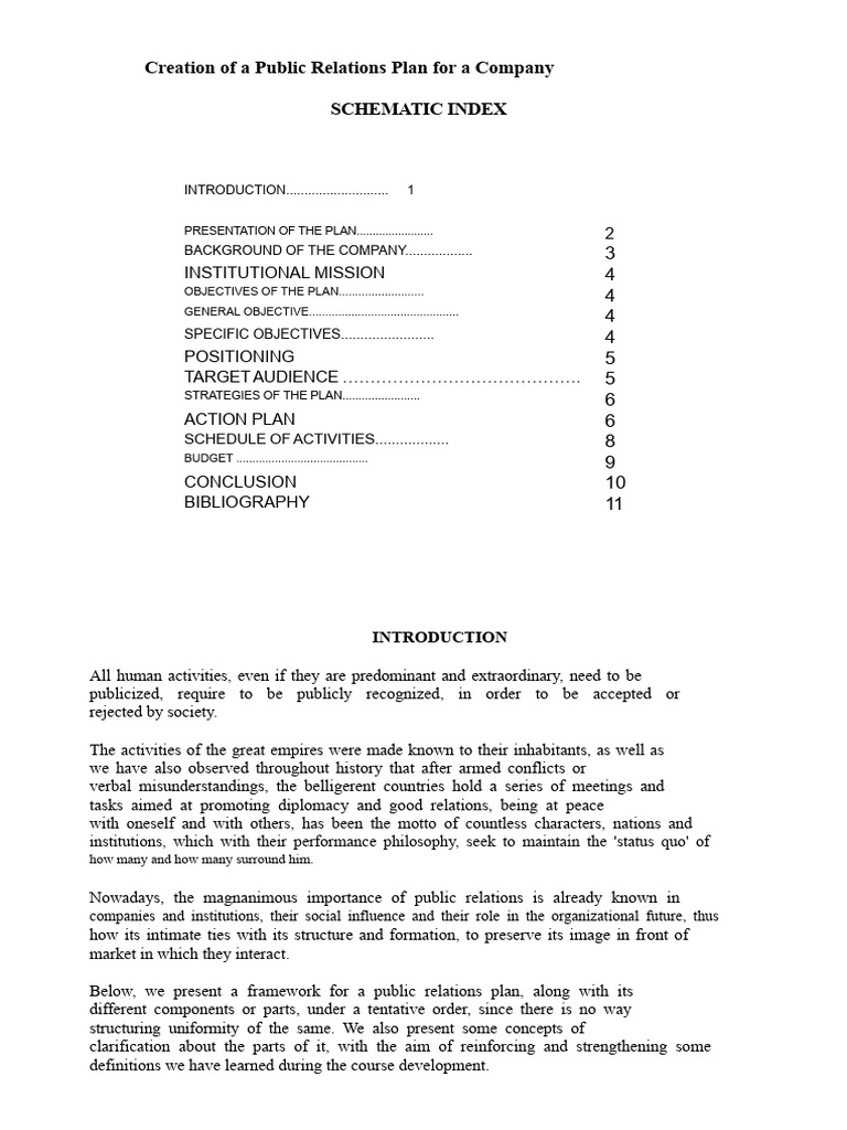 Public Relations Plan For A Company | PDF | Target Audience | Marketing