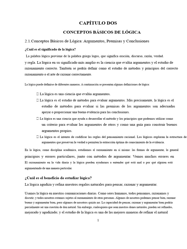Fundamentos de Lógica: Argumentos y Premisas | PDF | Argumento ...