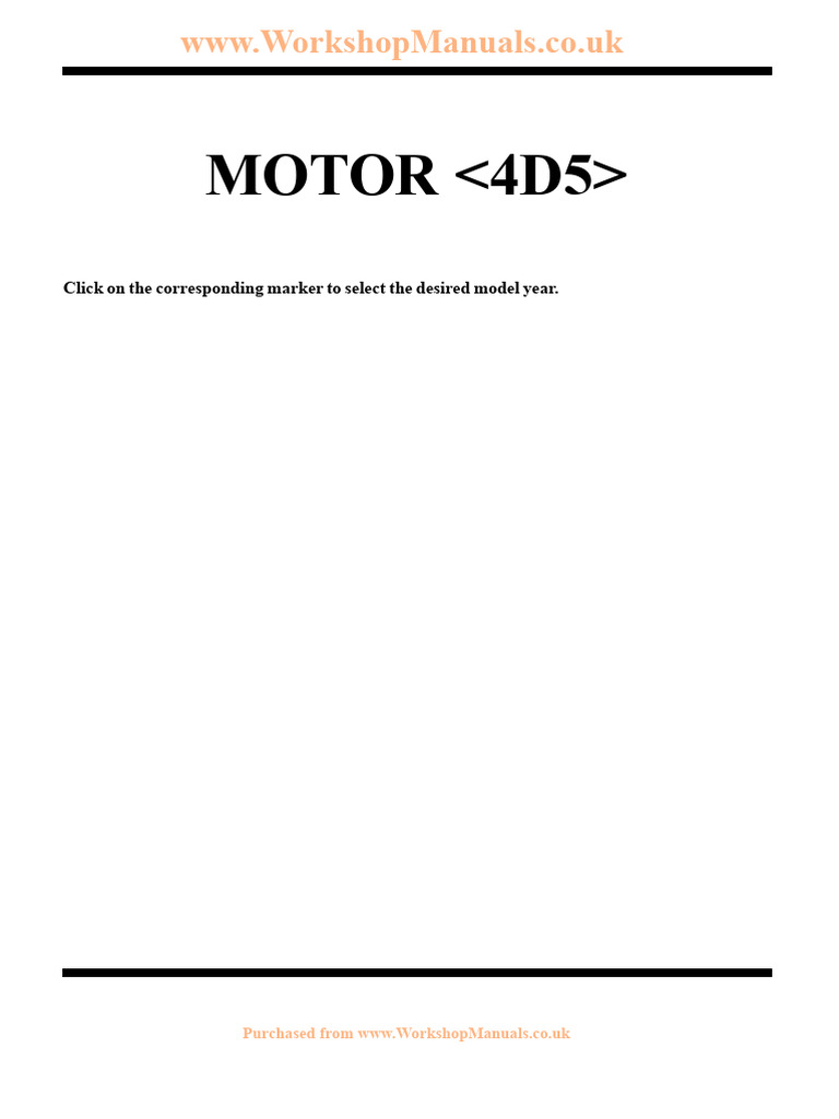 4D5 Motor Service Manual Guide | PDF | Belt (Mechanical) | Nut