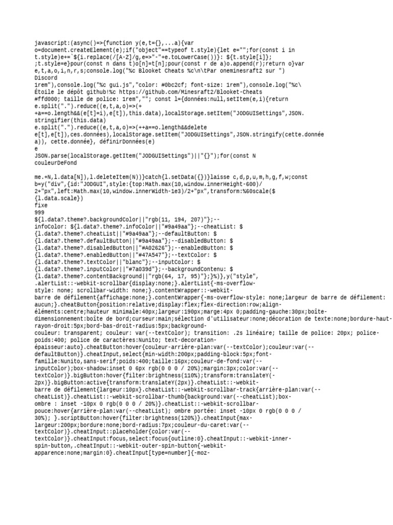 Cheats Blooket : Guide Complet | PDF | JavaScript | Programmation web