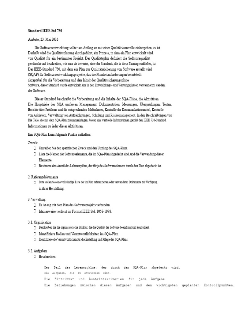 Standard IEEE 730 | PDF