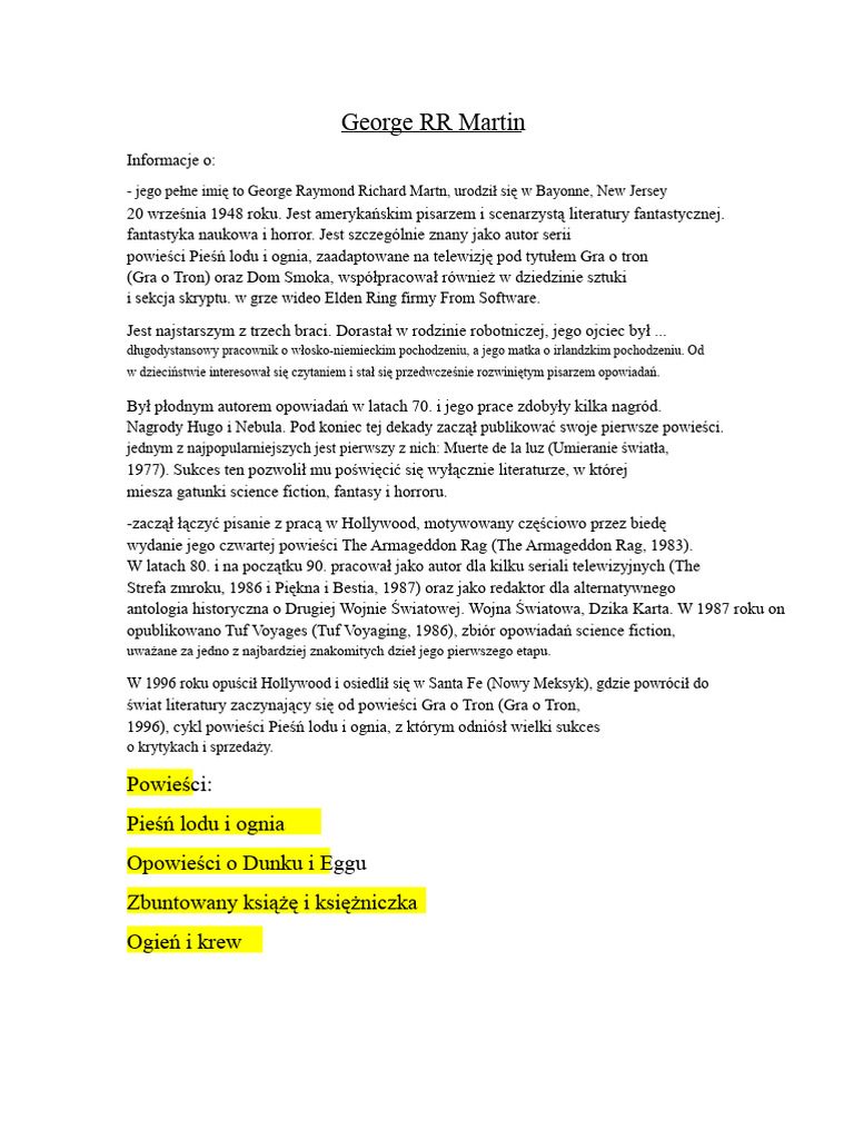 George RR Martin | PDF