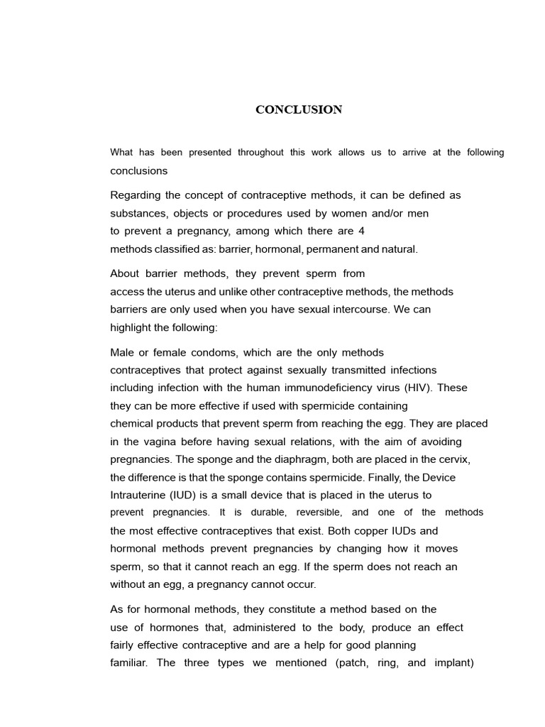 Comprehensive Guide to Contraceptive Methods | PDF | Birth Control ...