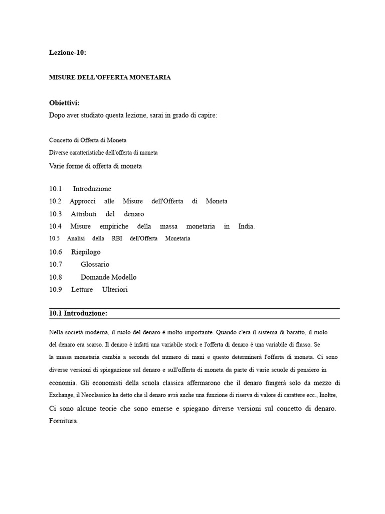 Offerta Di Moneta | PDF
