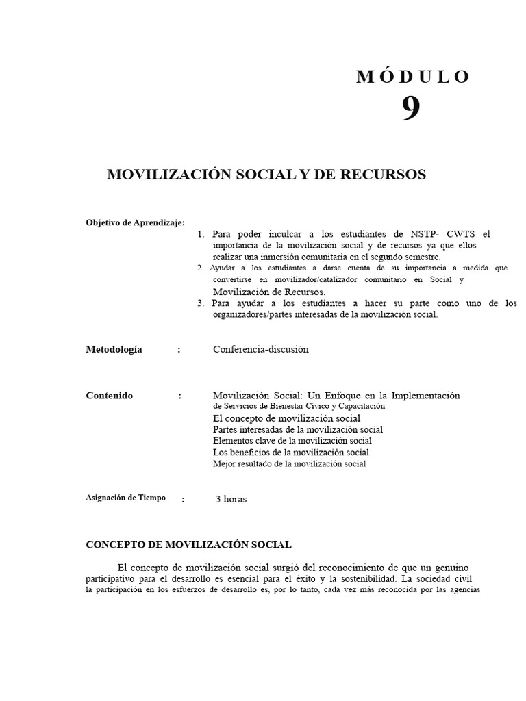 Módulo 9-SRM | PDF | Comunidad | Organización no gubernamental