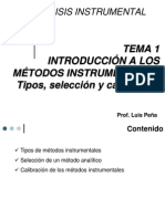 Tema 1 Introducción A Los Métodos Instrumentales Clase Repaso III-2011