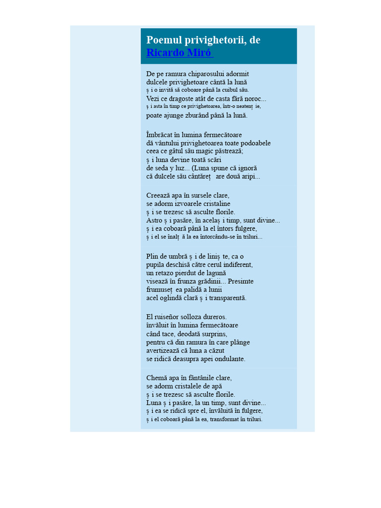 Poeme de 8 Strofe | PDF
