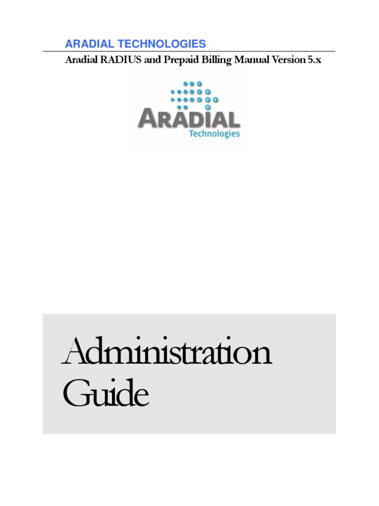 Aradial RADIUS Billing Admin Guide | PDF | Radius | Web Server