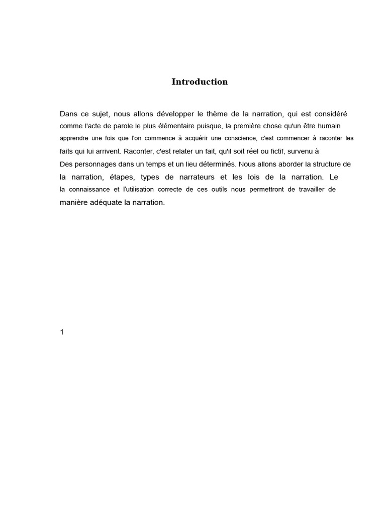 Comprendre la narration et ses éléments | PDF