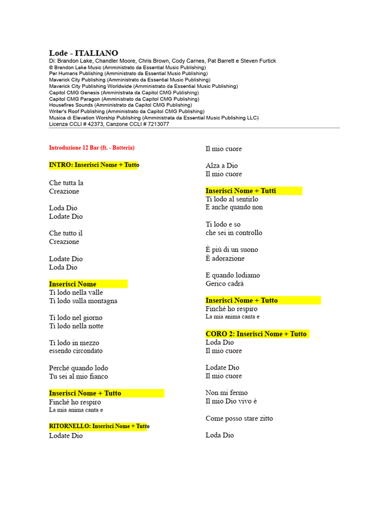 Lode - Canzone Español Scan | PDF