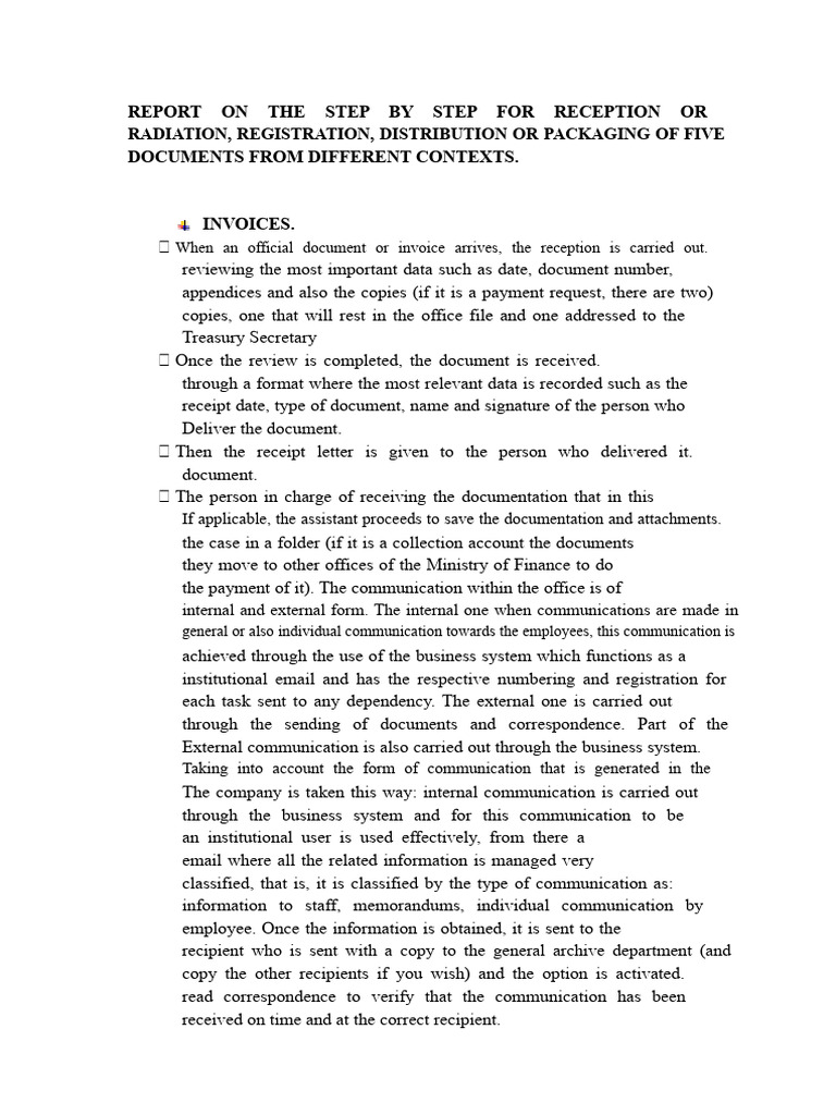 Document Reception and Processing Guide | PDF | Mail | Information