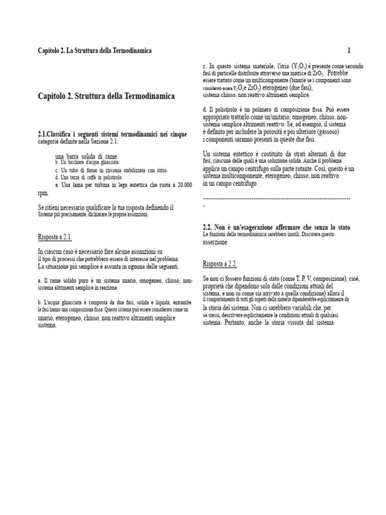 Campione Per Il Manuale Delle Soluzioni Della Termodinamica Nella ...