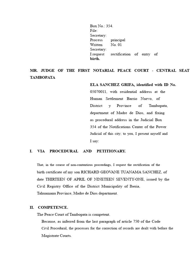 View of Birth Certificate Rectification Request | PDF | Birth Certificate ...