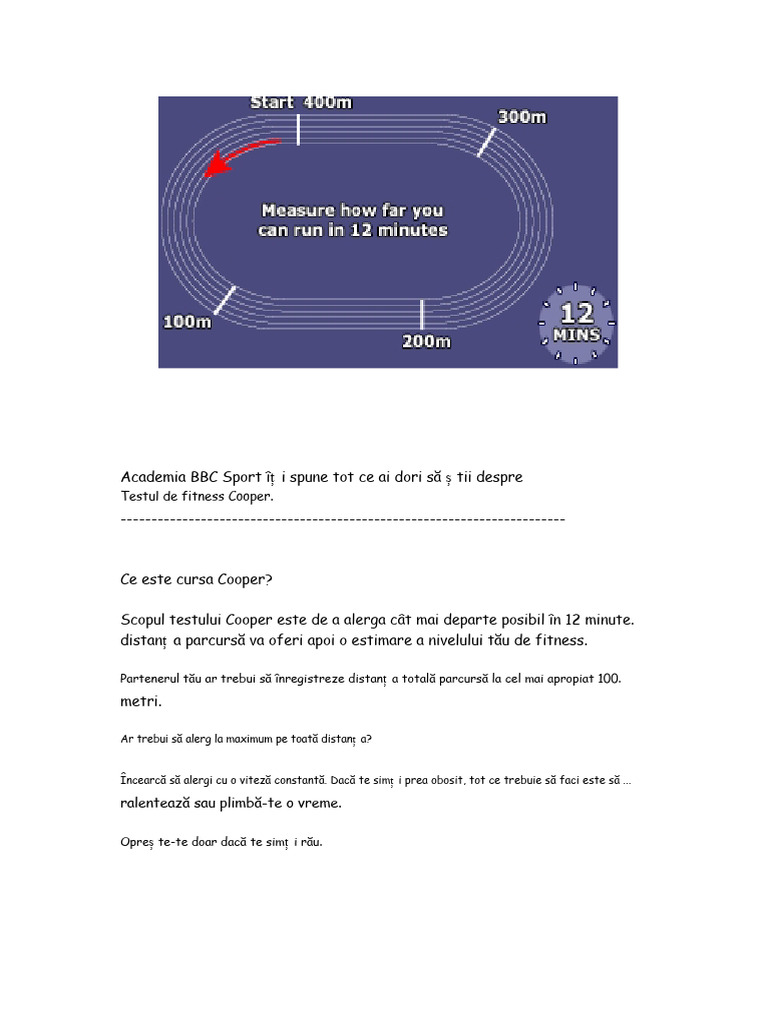 Testul Cooper de 12 Minute | PDF