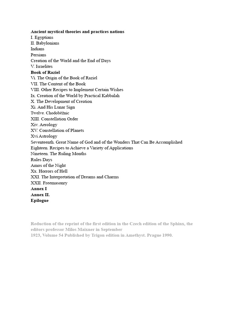 Mystical Insights of the Book of Raziel | PDF | Kabbalah | Isis