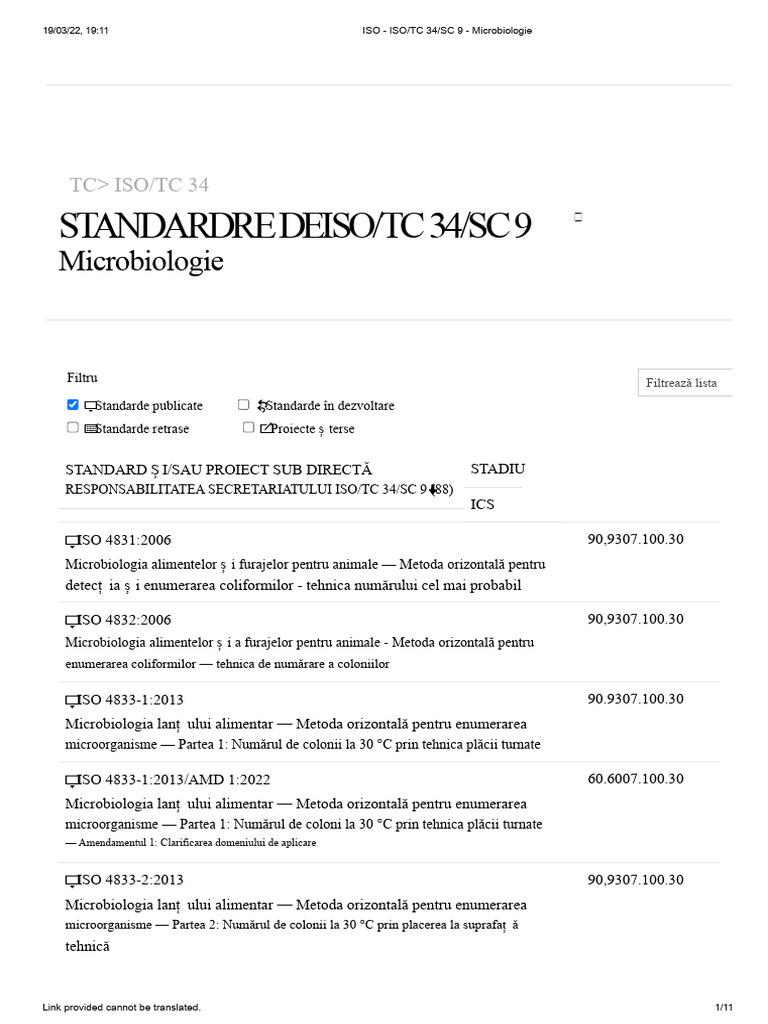 ISO - ISO - TC 34 - SC 9 - Microbiologie | PDF