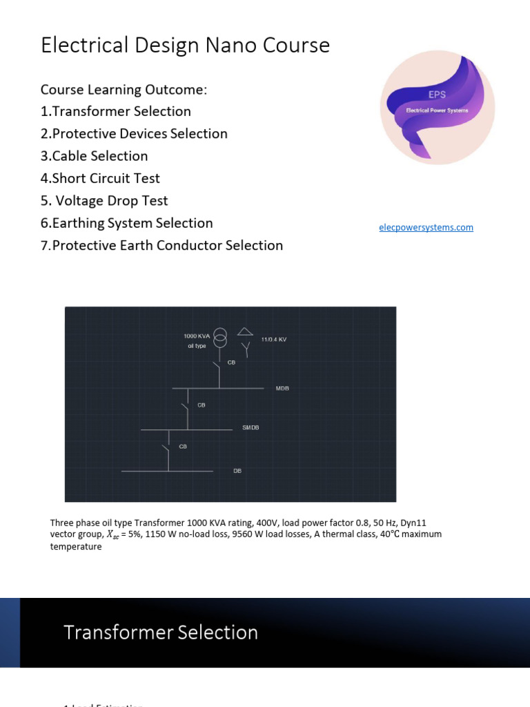 Electrical Design Course Overview | PDF | Transformer | Electrical ...