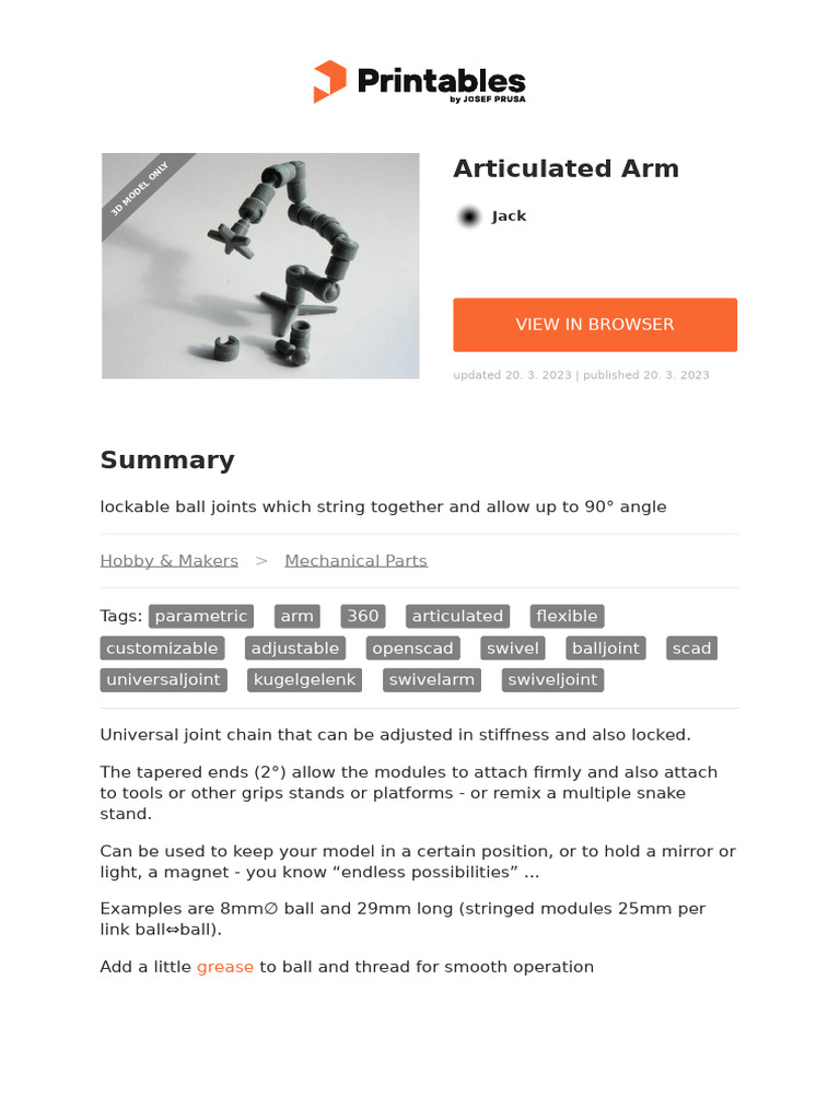 Articulated Arm | PDF