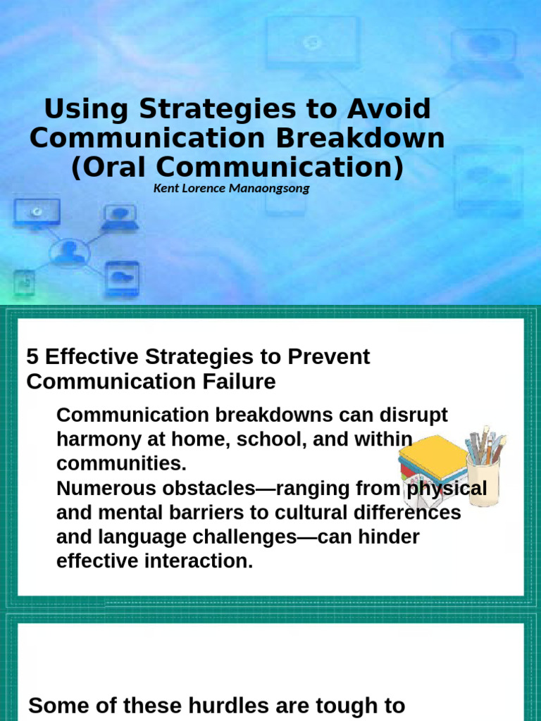 Using Strategies To Avoid Communication Breakdown | PDF | Communication ...