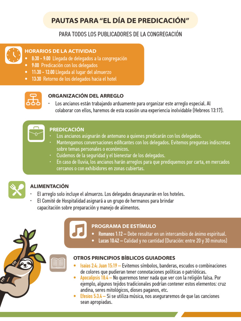 Pautas para El Día de Predicación - Publicadores | PDF