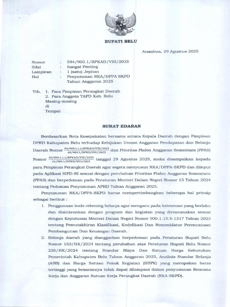 Surat Edaran 0001 | PDF
