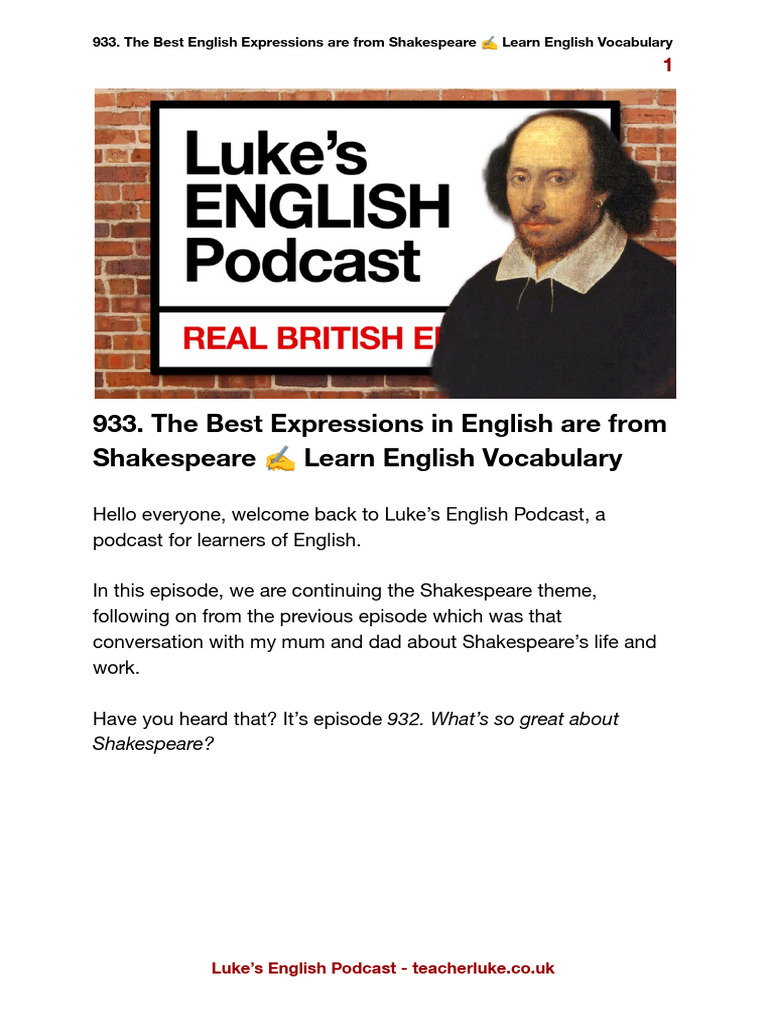 Learn English Expressions from Shakespeare | PDF | The Tempest | Othello