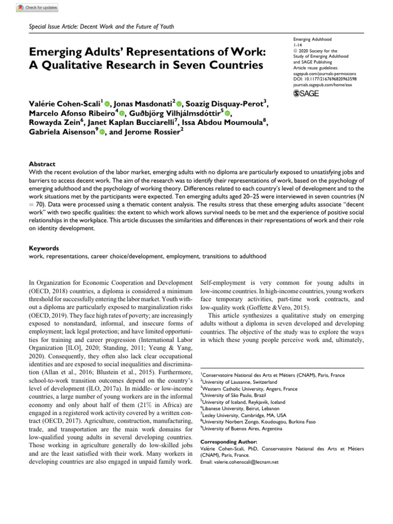 Youth Work Representations Across Countries | PDF | Adults